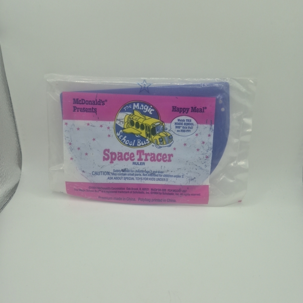 Space Tracer Ruler The Magic School Bus Happy Meal Toy McDonalds 1994 - NEW